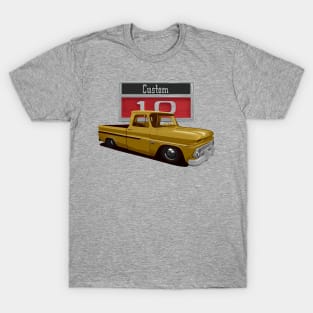 1966 Slammed Gold Chevy C10 Truck T-Shirt